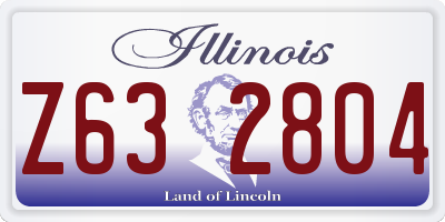 IL license plate Z632804
