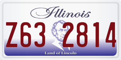 IL license plate Z632814