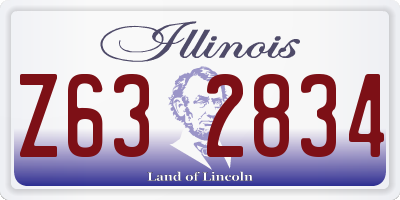 IL license plate Z632834