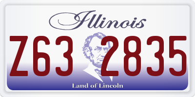 IL license plate Z632835