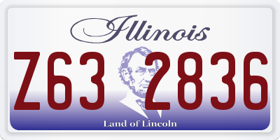 IL license plate Z632836