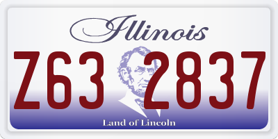 IL license plate Z632837
