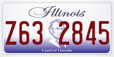 IL license plate Z632845