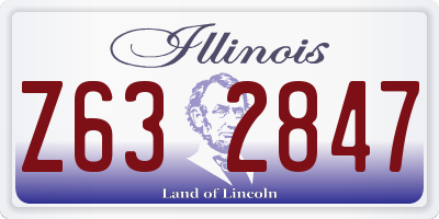 IL license plate Z632847