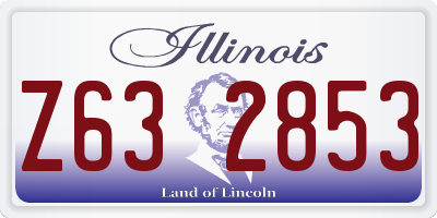 IL license plate Z632853