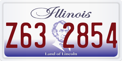 IL license plate Z632854