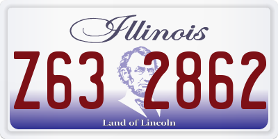IL license plate Z632862