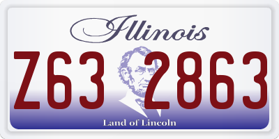 IL license plate Z632863