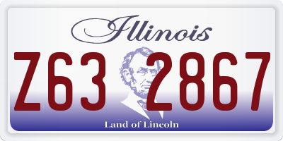 IL license plate Z632867