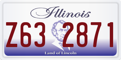 IL license plate Z632871
