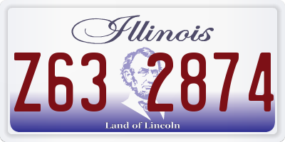 IL license plate Z632874