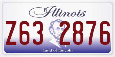 IL license plate Z632876