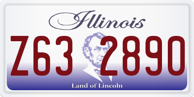 IL license plate Z632890