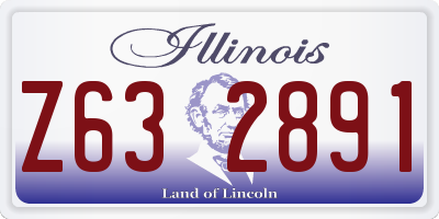 IL license plate Z632891