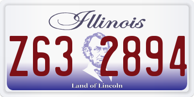 IL license plate Z632894
