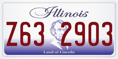 IL license plate Z632903
