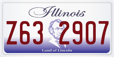 IL license plate Z632907
