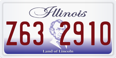 IL license plate Z632910