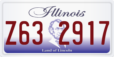 IL license plate Z632917