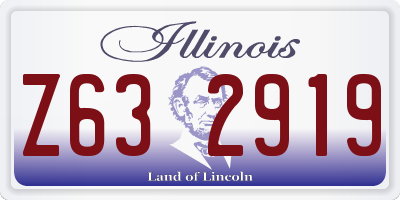 IL license plate Z632919