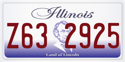 IL license plate Z632925