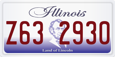 IL license plate Z632930