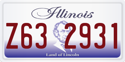 IL license plate Z632931