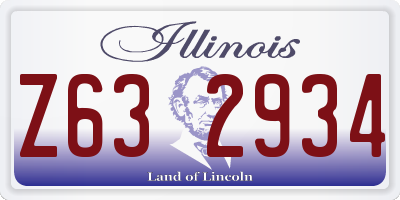 IL license plate Z632934