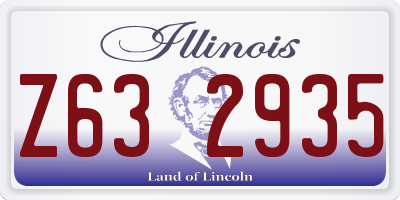 IL license plate Z632935