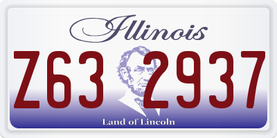 IL license plate Z632937
