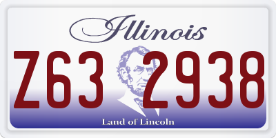 IL license plate Z632938