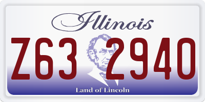 IL license plate Z632940