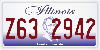 IL license plate Z632942