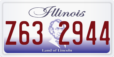 IL license plate Z632944