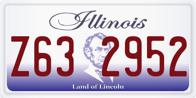 IL license plate Z632952