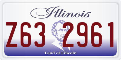 IL license plate Z632961