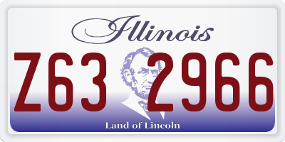 IL license plate Z632966
