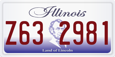 IL license plate Z632981
