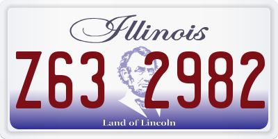 IL license plate Z632982