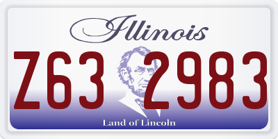IL license plate Z632983