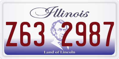 IL license plate Z632987