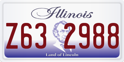 IL license plate Z632988