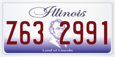 IL license plate Z632991