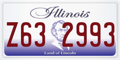 IL license plate Z632993