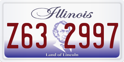 IL license plate Z632997