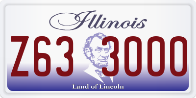 IL license plate Z633000