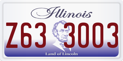 IL license plate Z633003