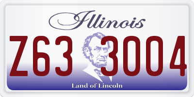 IL license plate Z633004