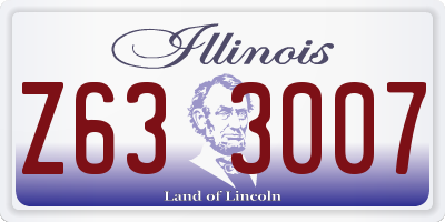 IL license plate Z633007