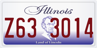 IL license plate Z633014